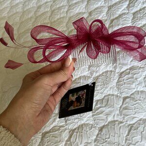 Pink Elegant Head Ribbon Accessory Clip for Women